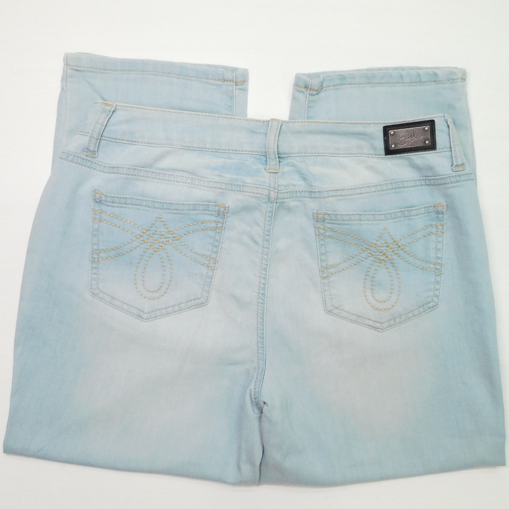 EARL JEANS Capri Crop 8 / 29x23 Light Blue Wash - Picture 4 of 7